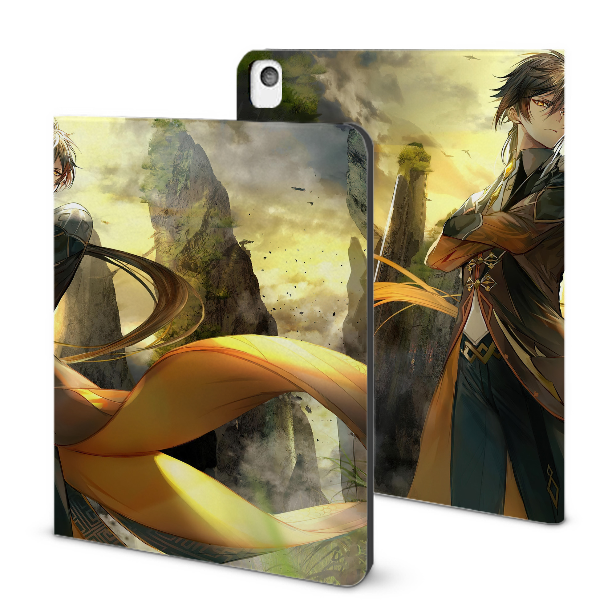 げんし神 genshin IPadケース ペンホルダー付き ブックスタイルデザイン